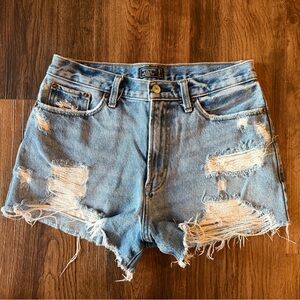 Medium wash abercrombie & fitch annie high rise short